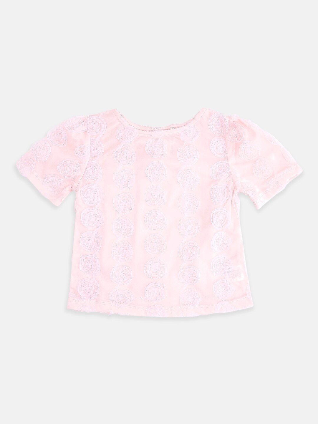 

Pantaloons Junior Self Design Regular Top, Pink
