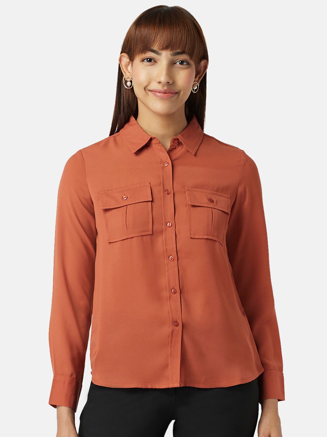 

Annabelle by Pantaloons Women Casual Shirt, Rust