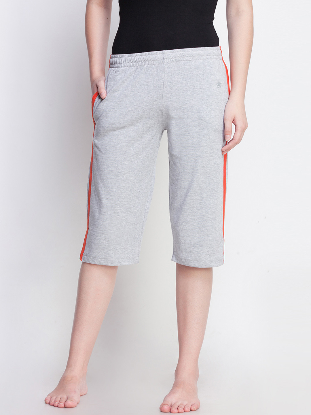 

Dollar Missy Grey Melange Relaxed Fit Lounge Shorts MMCC-541-PO1-R