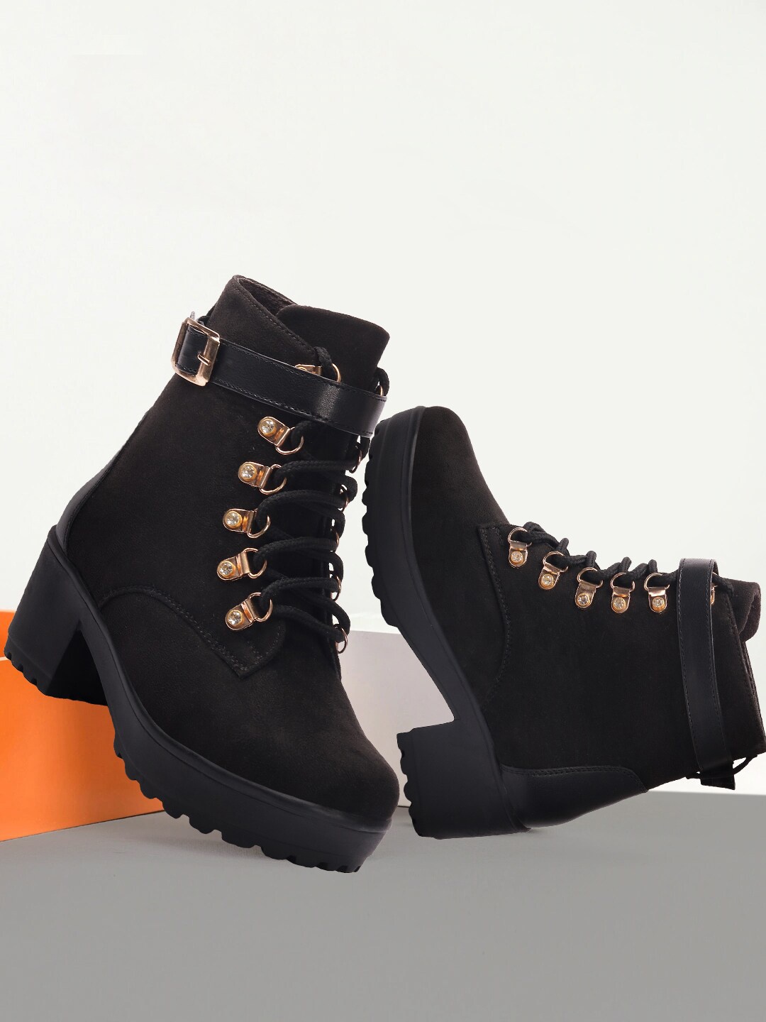 

Longwalk Women Block Heeled Regular Boots, Black