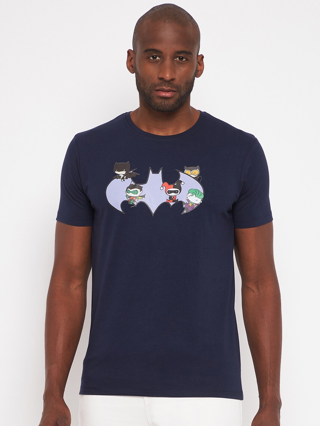 

DC by Wear Your Mind Men Printed Cotton T-shirt, Navy blue