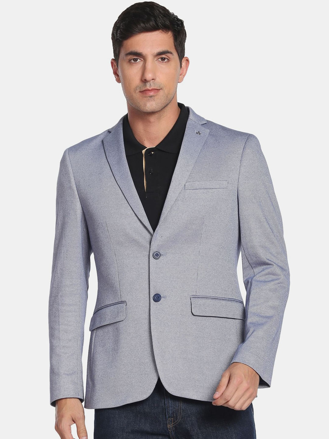 

Arrow Men Solid Slim-Fit Single-Breasted Blazer, Blue