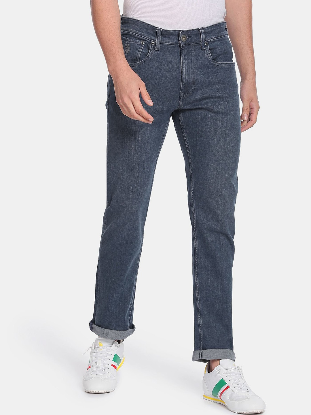 U.S. Polo Assn. Denim Co. Men Harold Slim Straight Fit Jeans, Blue