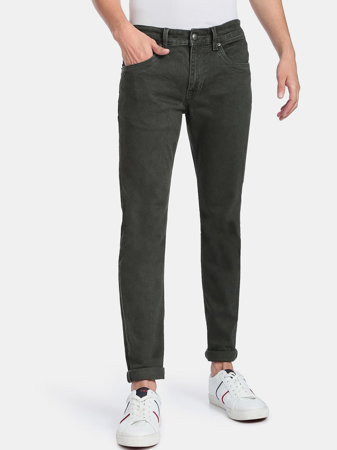 

U.S. Polo Assn. Denim Co. Men Slim Fit Jeans, Green