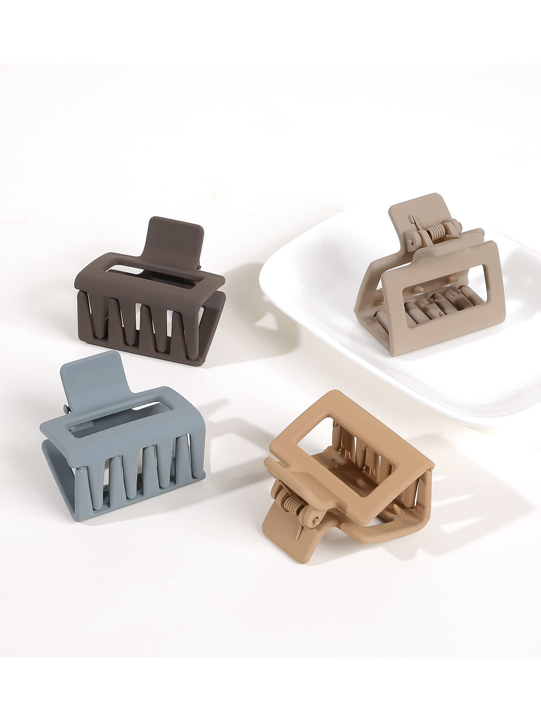 

FIMBUL Women Set of 4 Small Hair Claw Clip, Blue