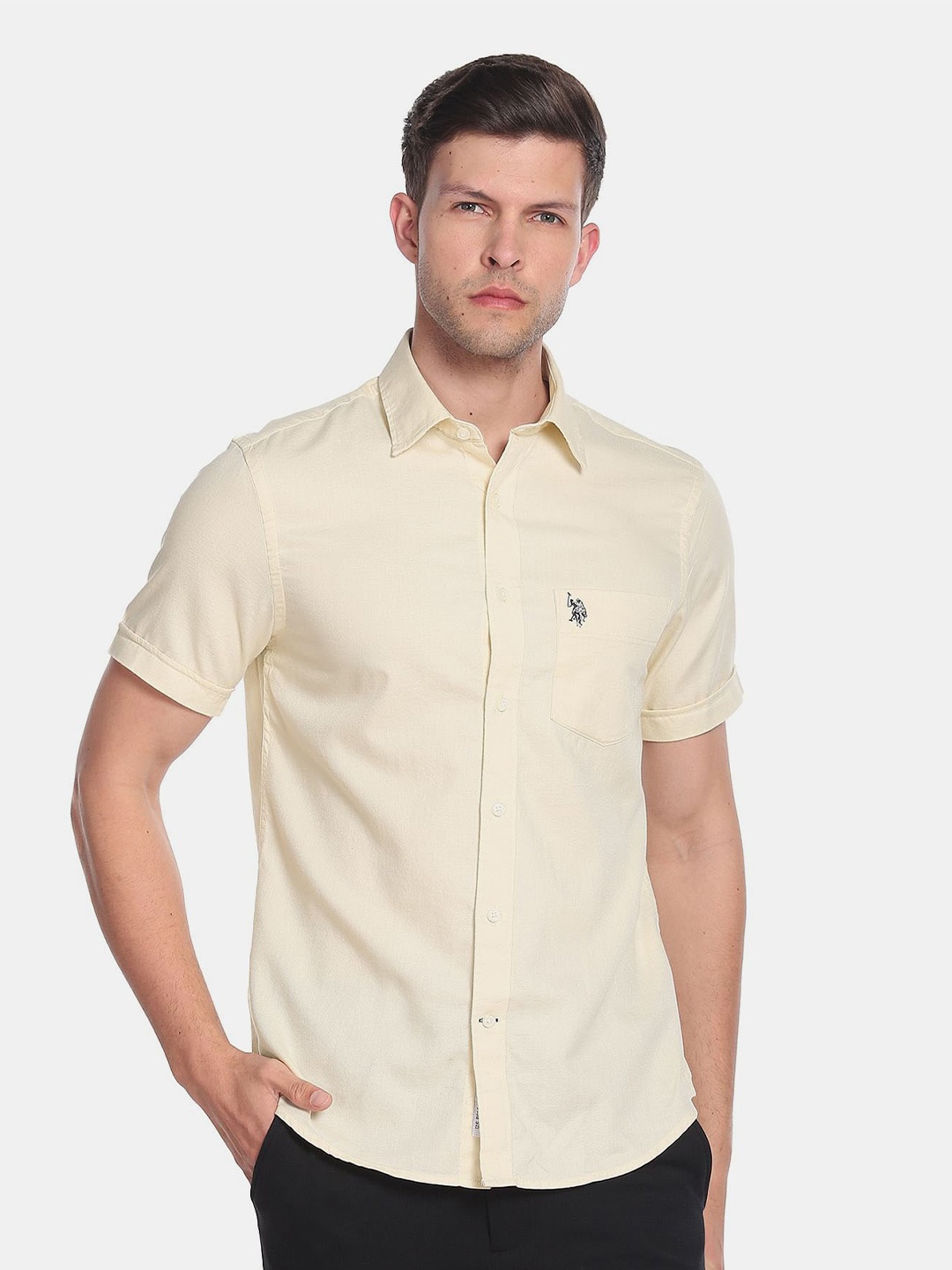 

U.S. Polo Assn. Men Casual Shirt, Beige