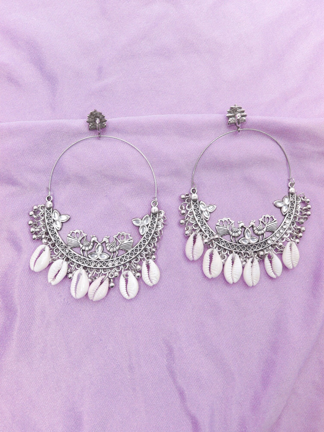 

Krelin Silver-Toned Classic Chandbalis Earrings