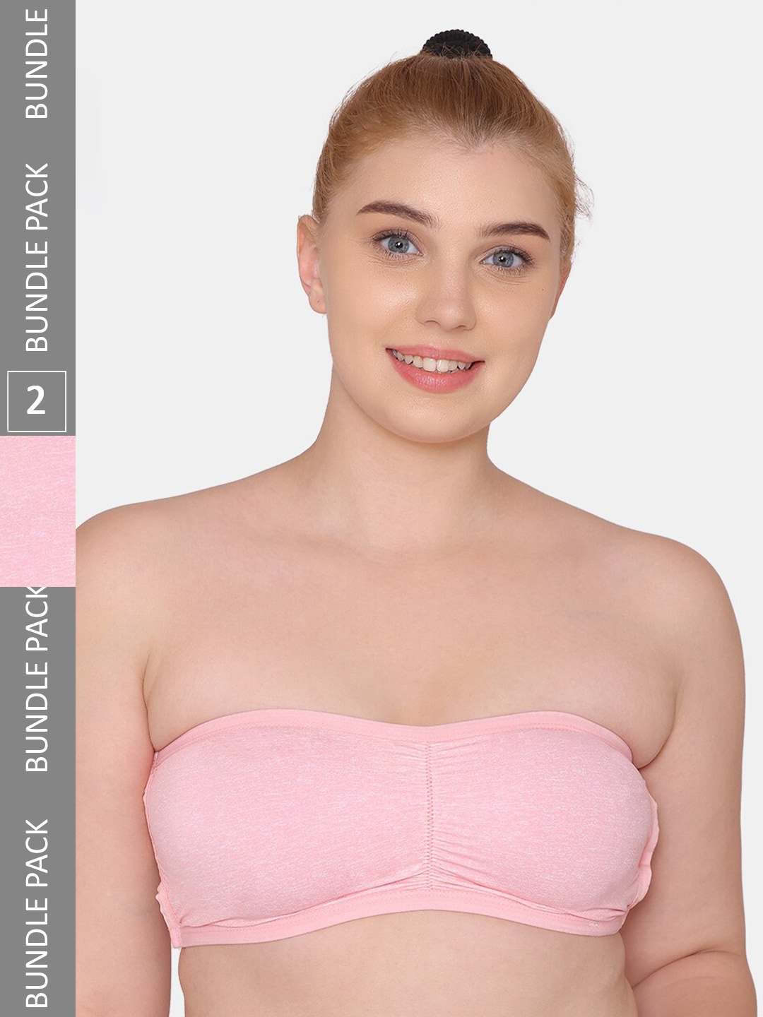 

Tweens Bandeau Tube Removable Padded Bra, Pink