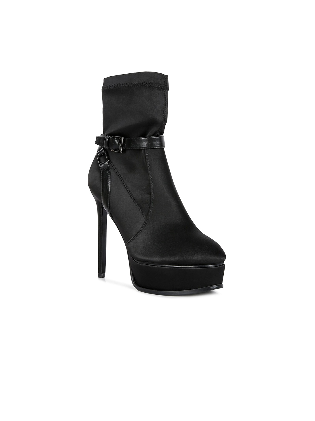 

RAG & CO Women Platform Heeled Winter Boots, Black