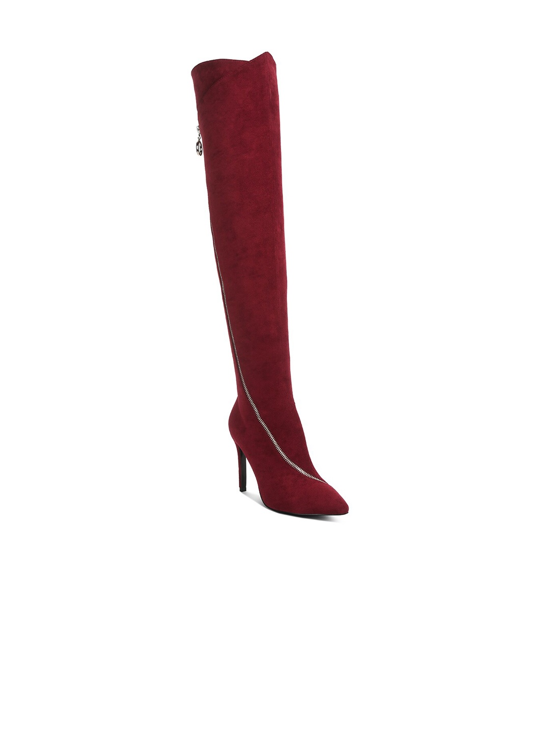 

RAG & CO Women Stiletto Heeled Winter Boots, Burgundy