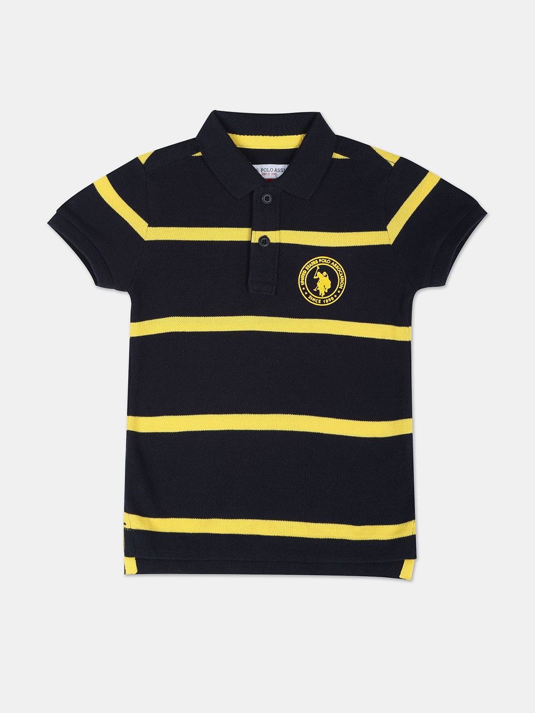 

U.S. Polo Assn. Kids Boys Striped Polo Collar T-shirt, Blue