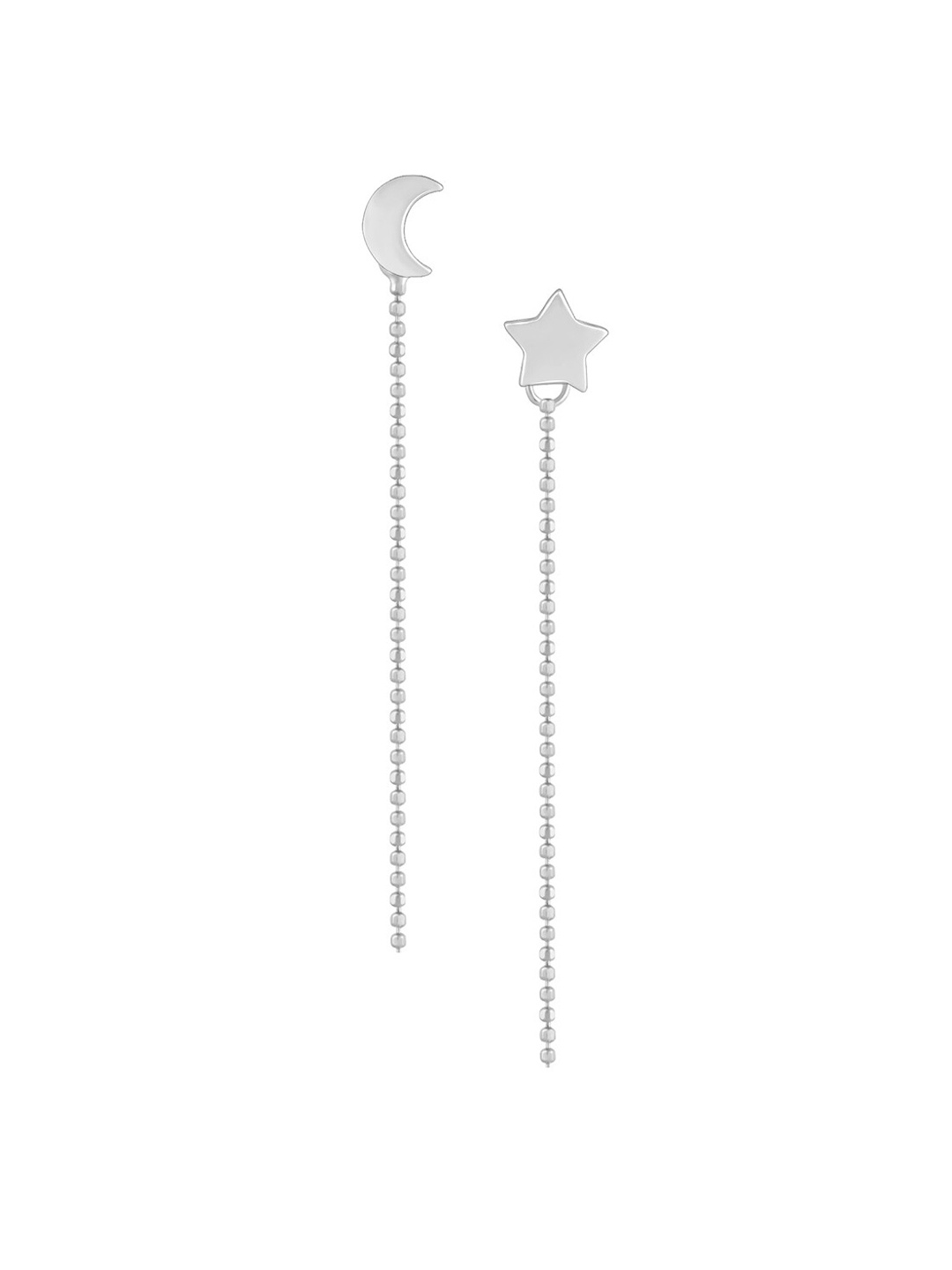 

GIVA Rhodium-Plated Contemporary Drop Earrings, Silver