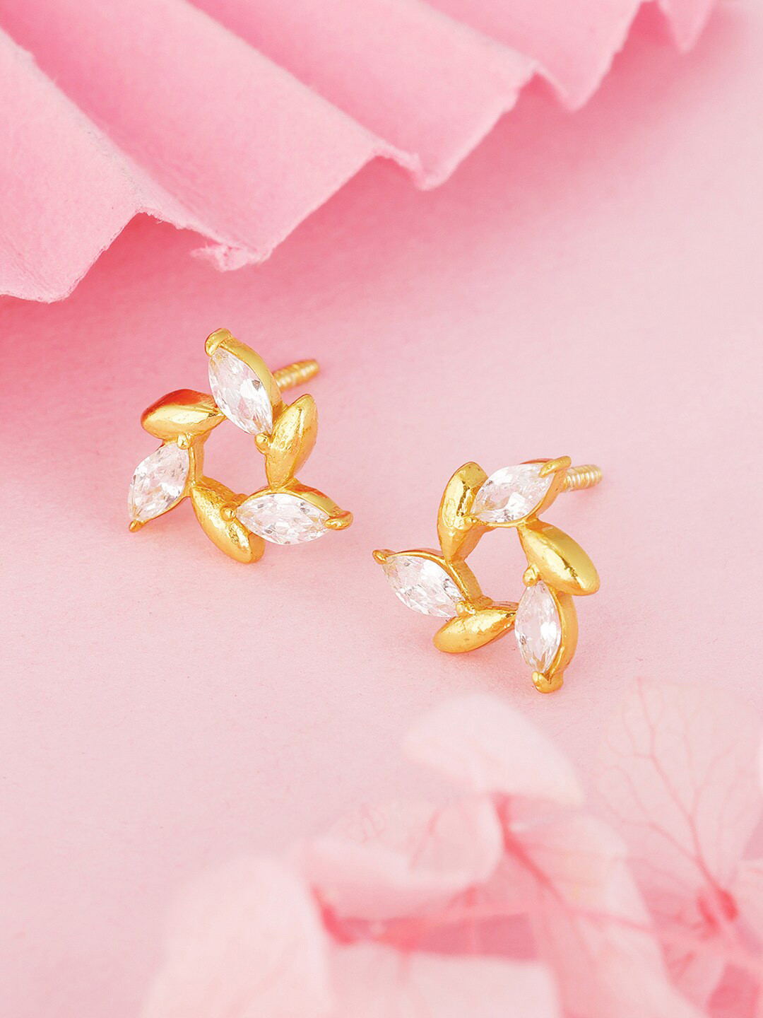

GIVA 925 Sterling Silver Gold Plated Contemporary Studs Earrings