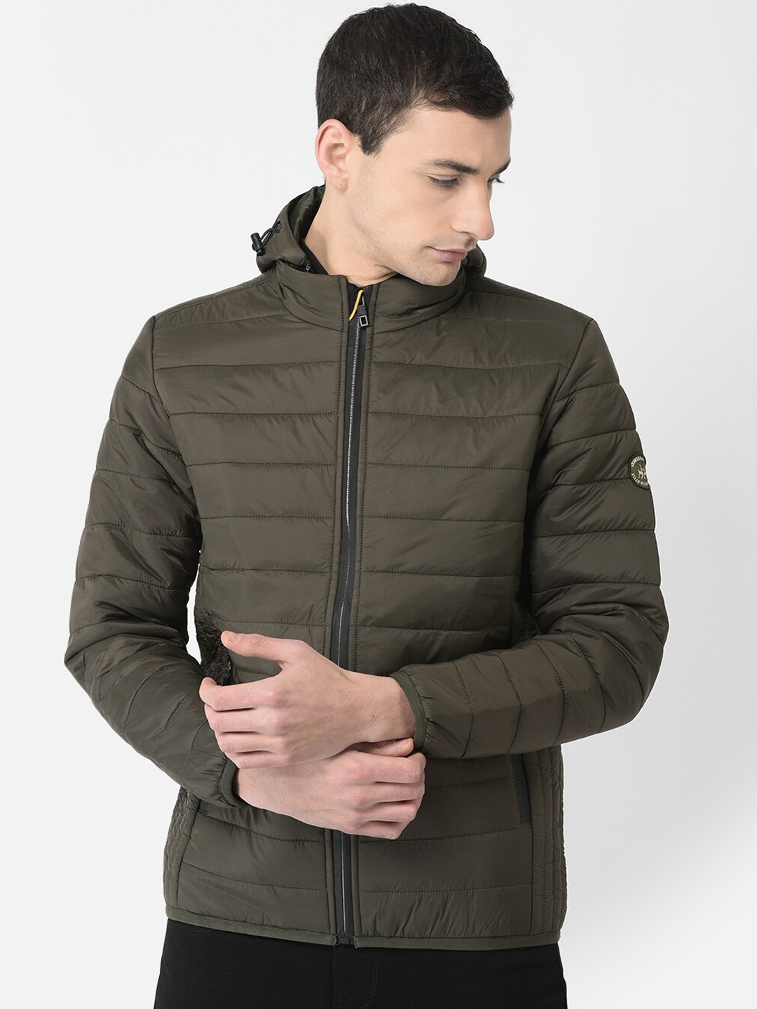 

Crimsoune Club Men Hooded Padded Jacket, Olive