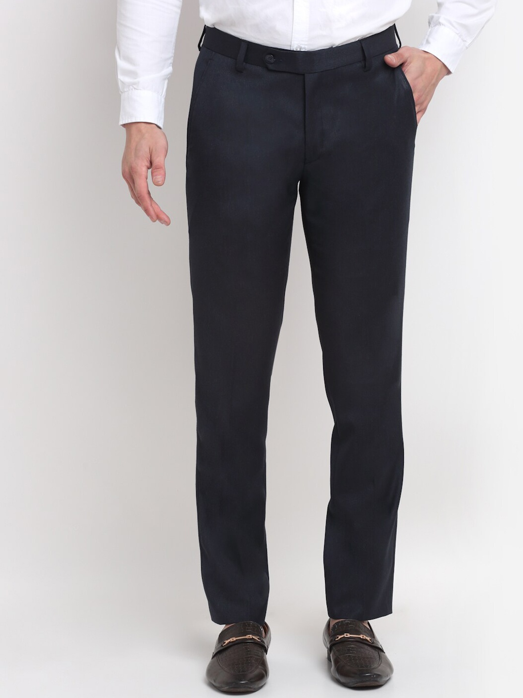 

Ennoble Men Smart Easy Wash Formal Trousers, Blue