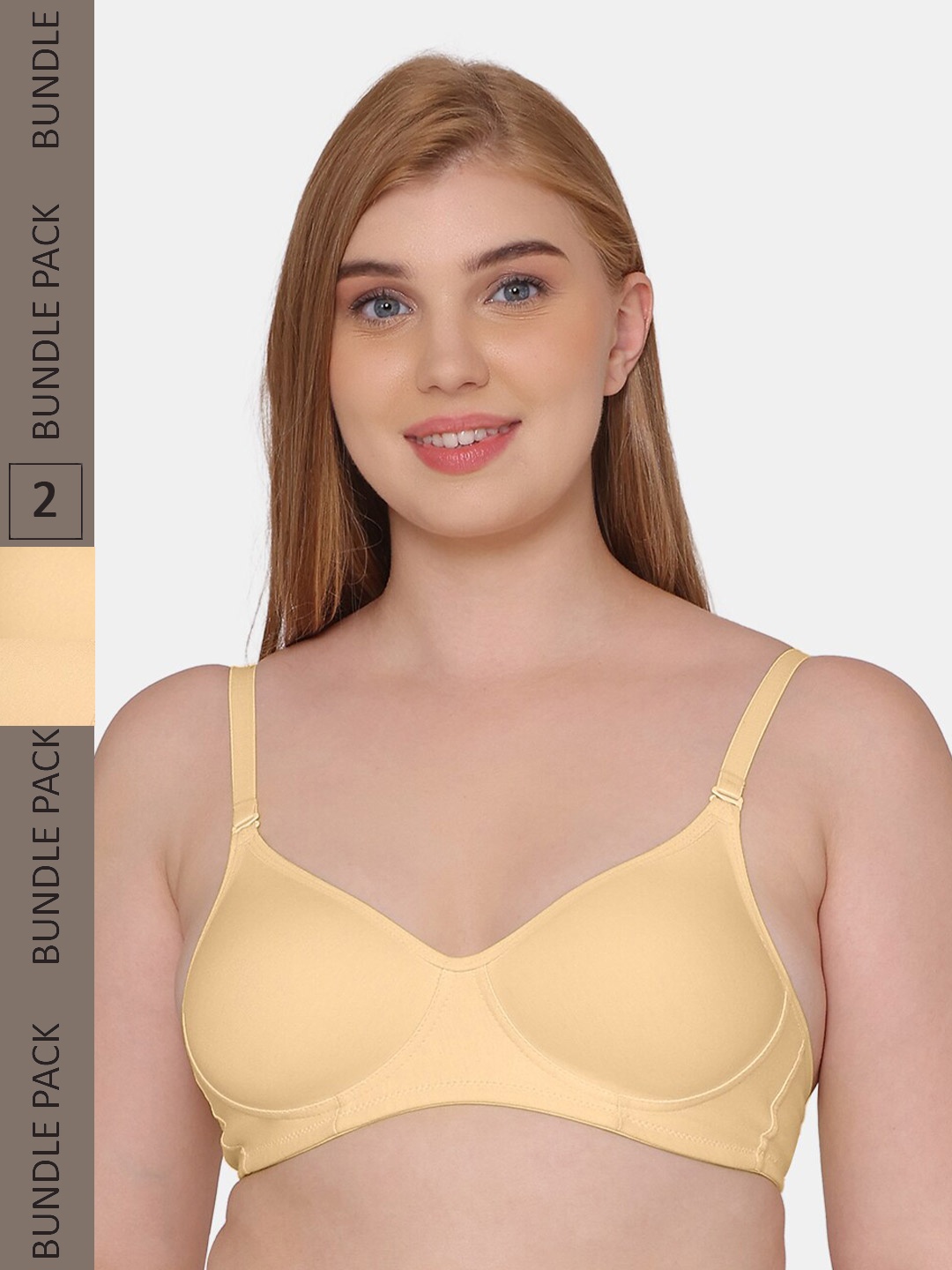 

Tweens Pack Of 2 Lightly Padded Cotton Bra, Beige
