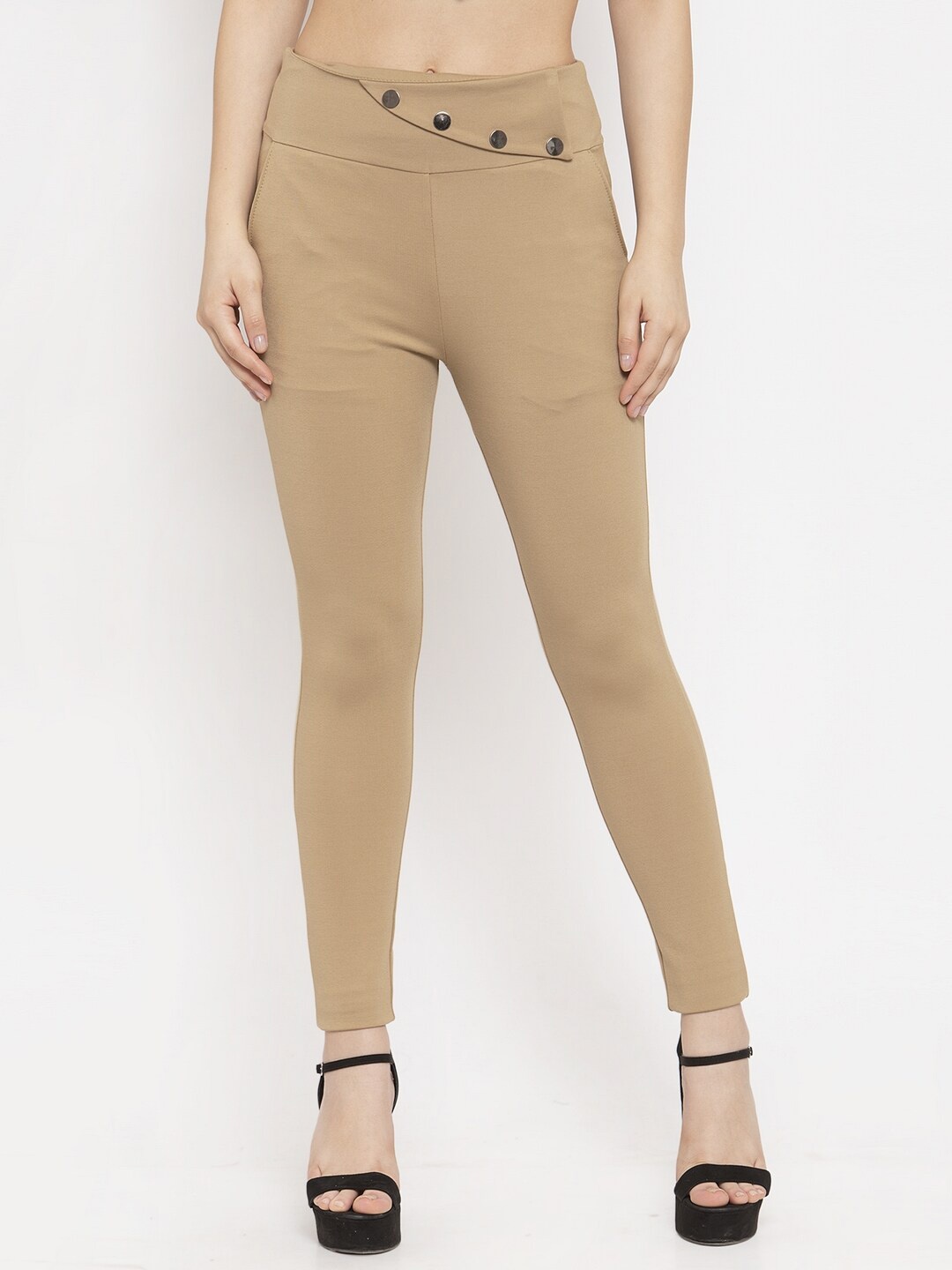 

Clora Creation Women Regular Fit Jeggings, Beige