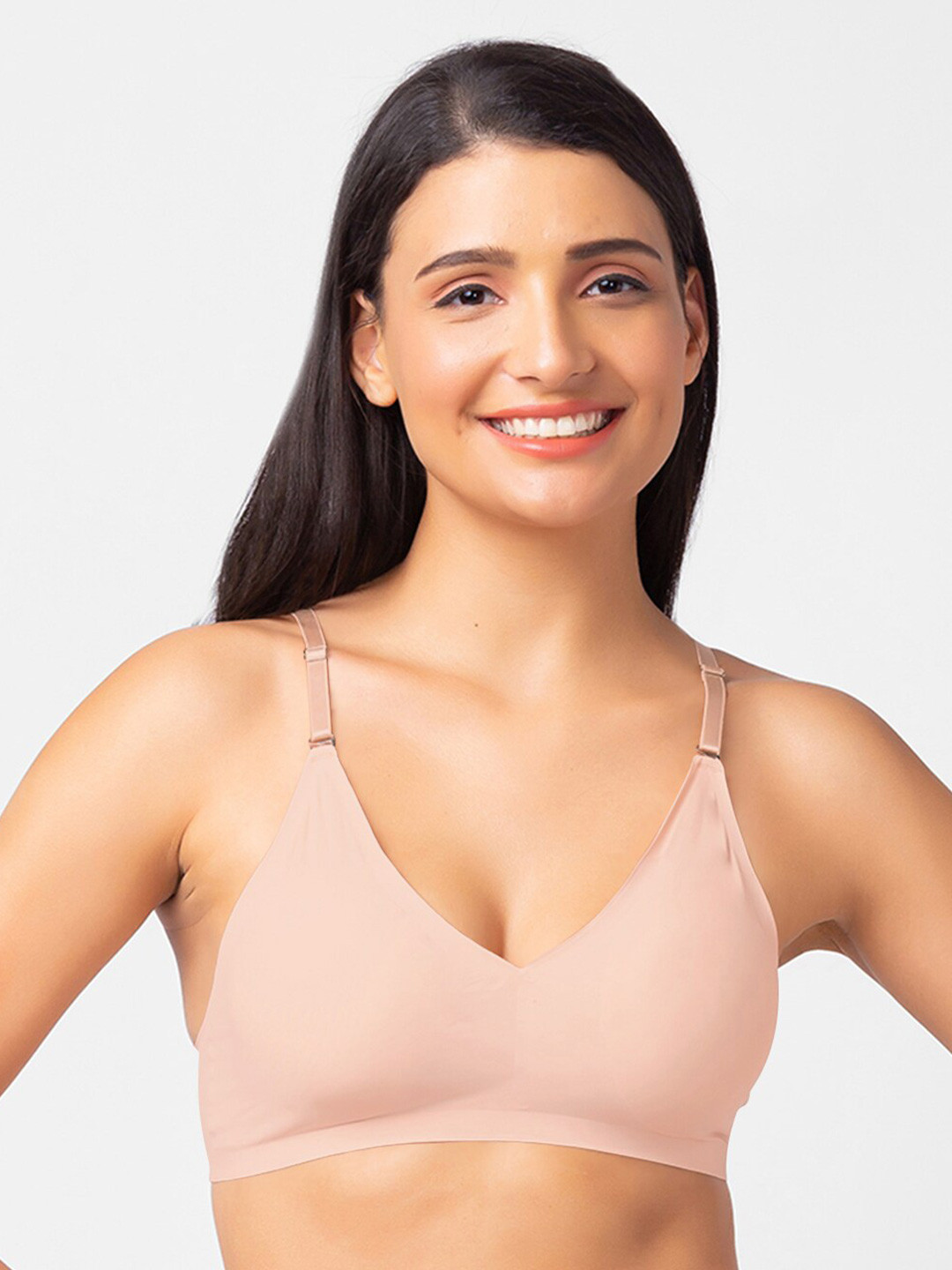 

FashionRack Non Padded Non Wired Anti-Bacterial Anti-Odour Everyday Bra, Beige