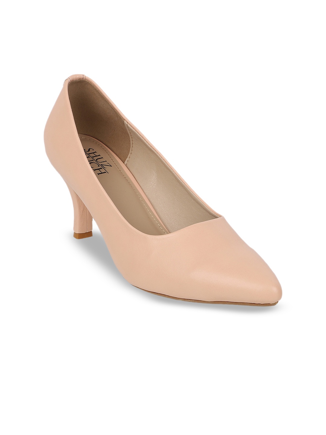

SHUZ TOUCH Closed Back Stiletto Pumps, Beige
