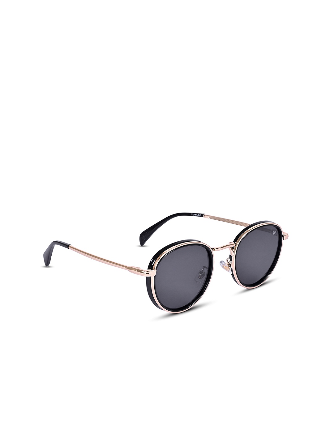 

Voyage Round Sunglasses with Polarised and UV Protected Lens, Black