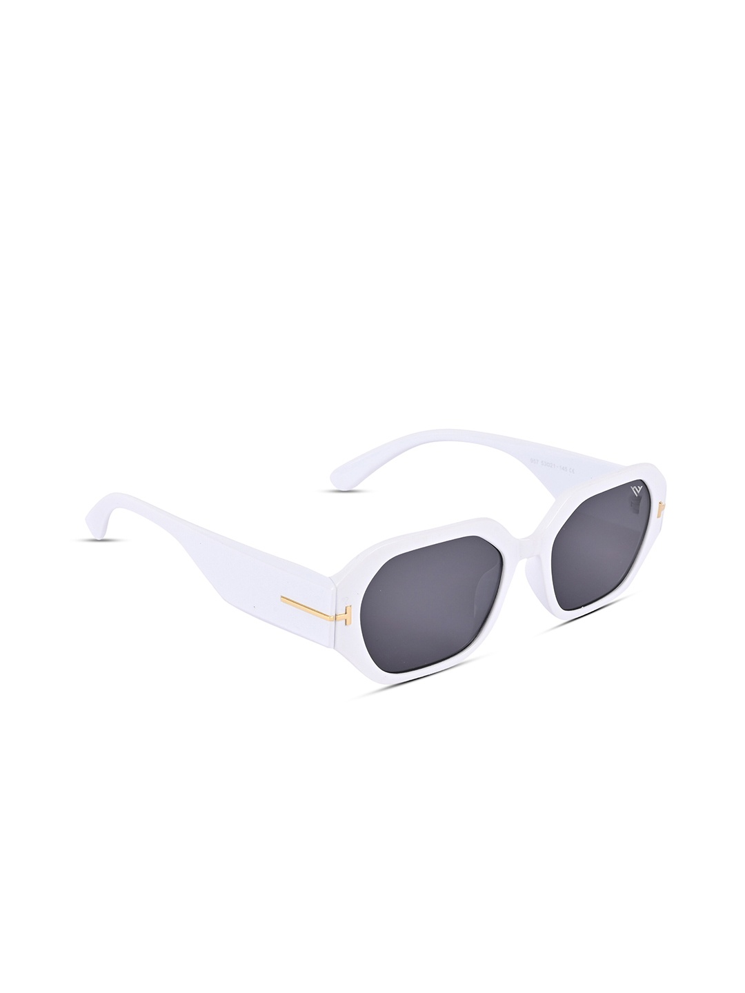 

Voyage Black Lens & White Rectangle Sunglasses with UV Protected Lens (957MG3679)