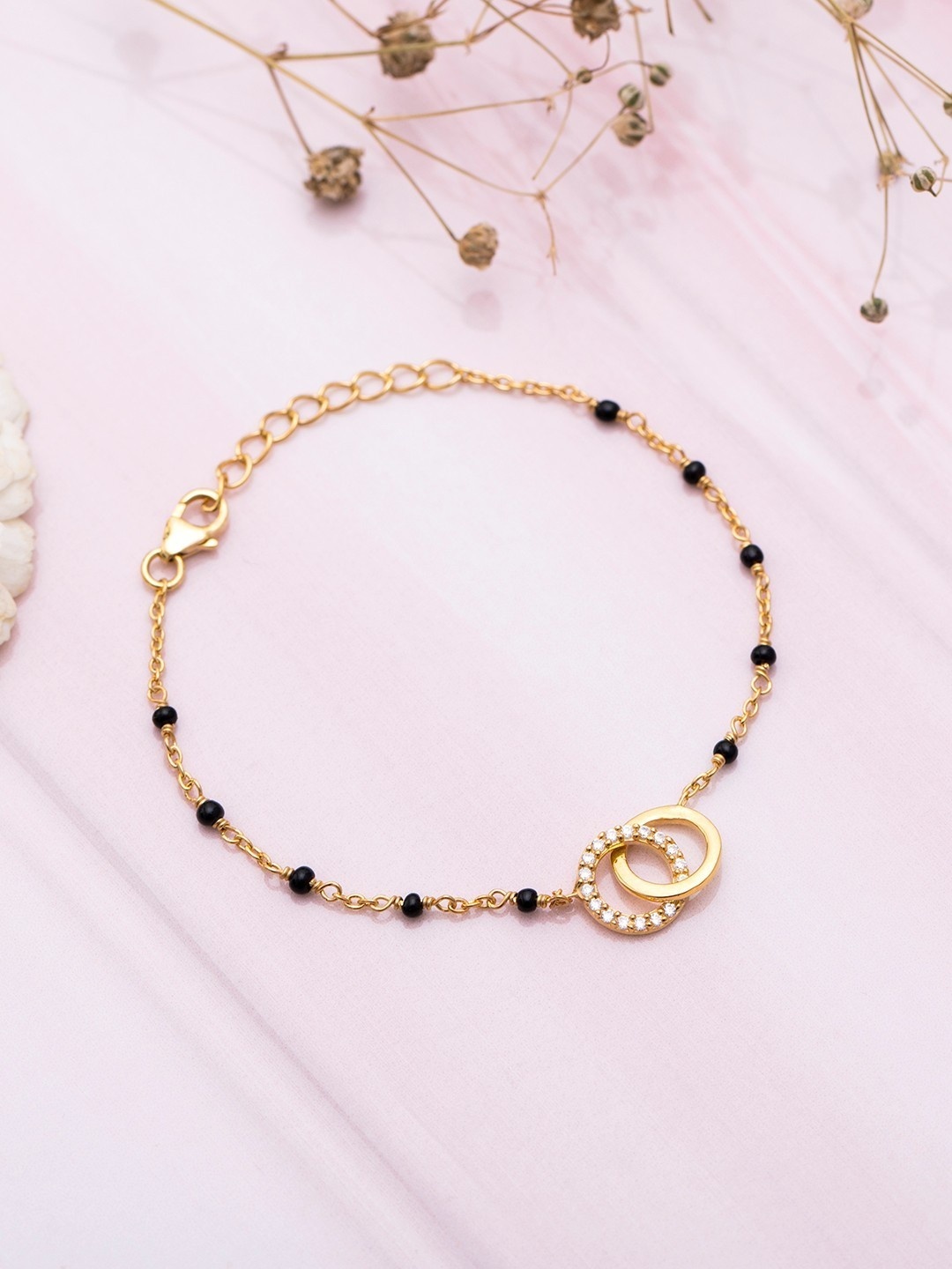 

Zavya Women 925 Sterling Silver Gold-Plated Charm Bracelet