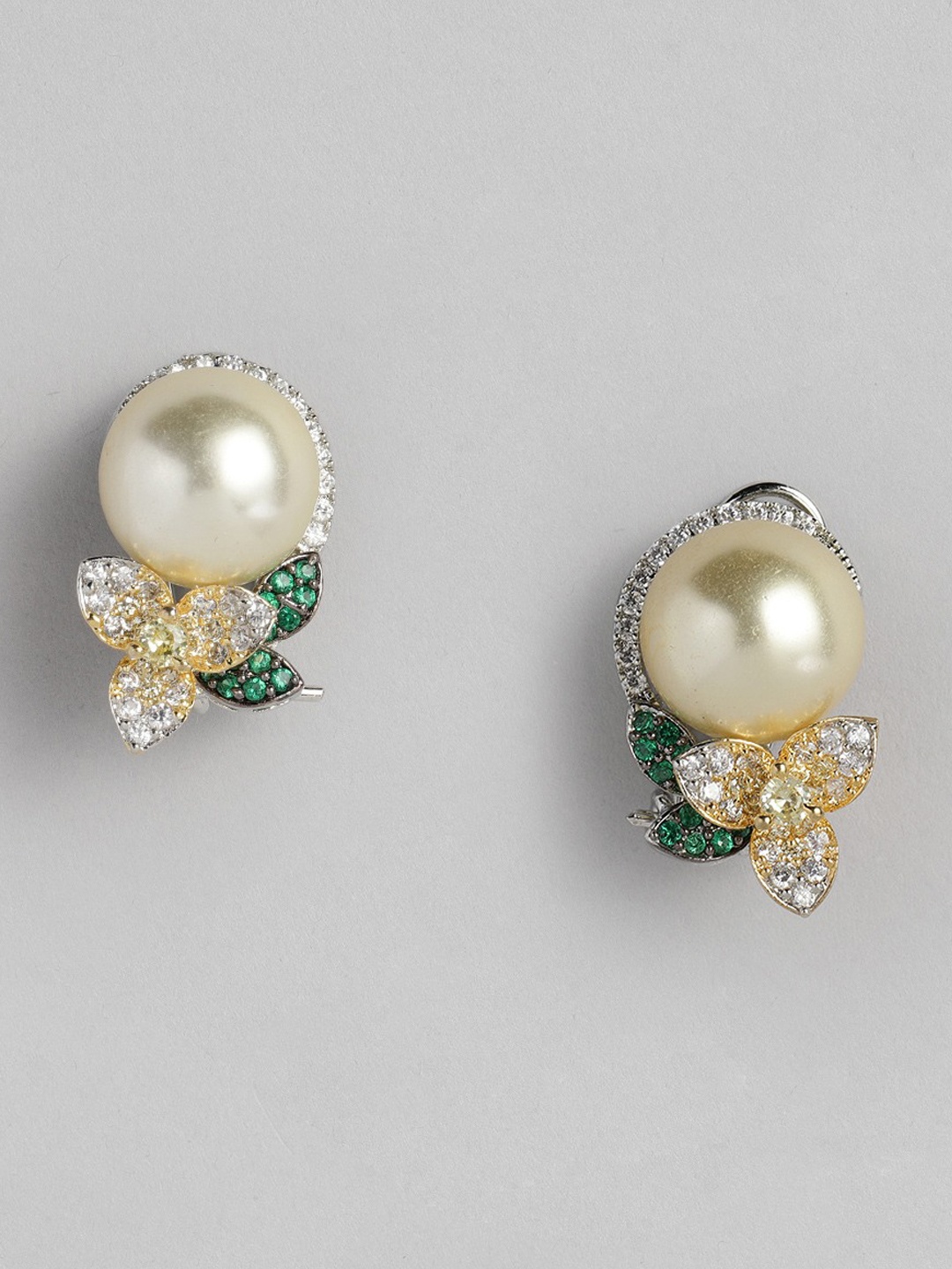 

MIDASKART Contemporary Studs Earrings, Off white