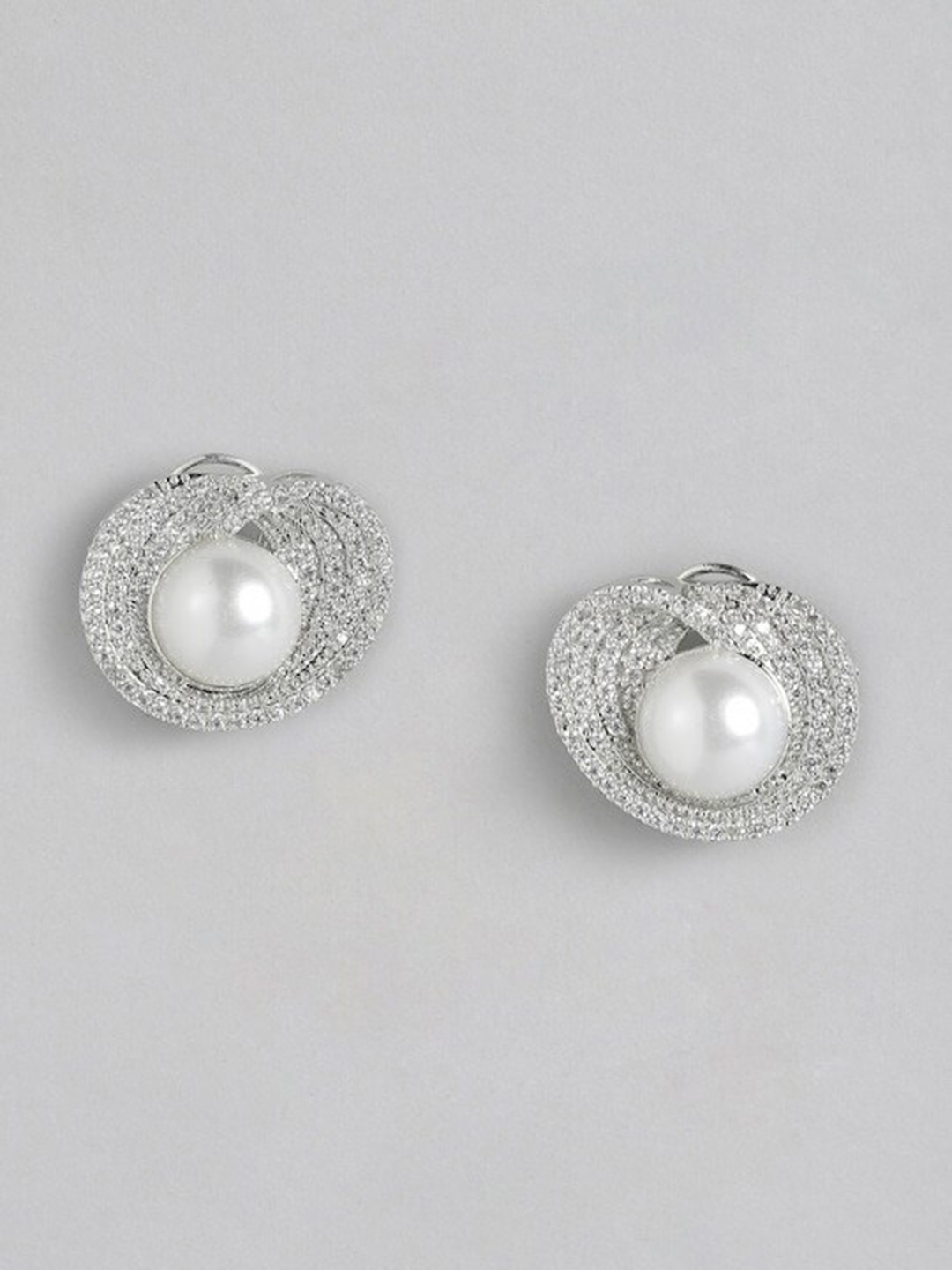 

MIDASKART Contemporary Studs Earrings, Silver