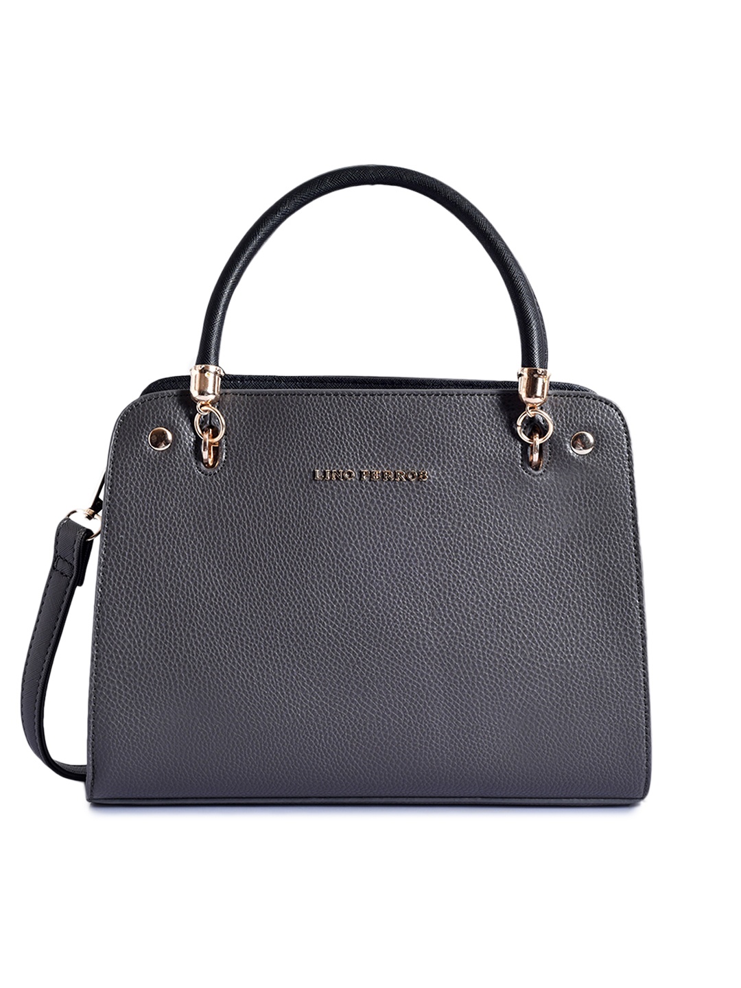 

Lino Perros Grey & Black Convertible Handbag