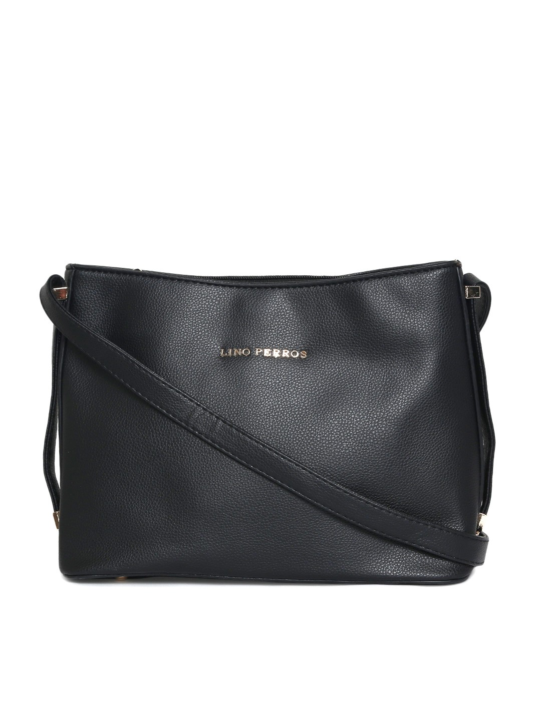 

Lino Perros Black Solid Sling Bag