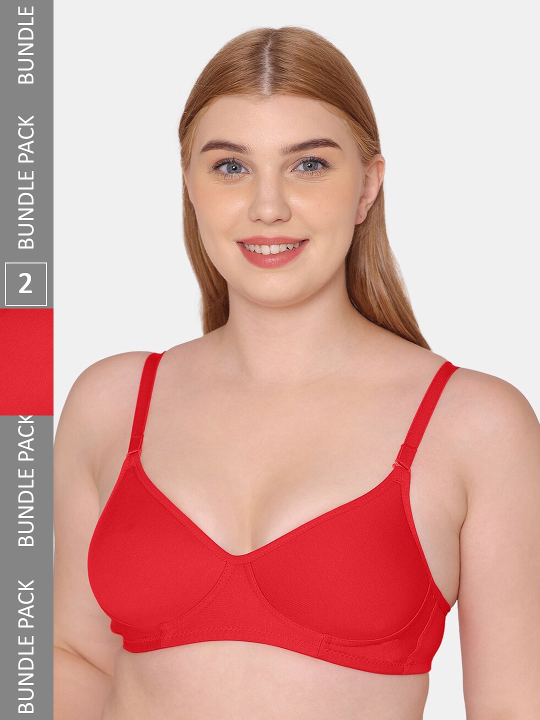 

Tweens Cotton Lightly Padded Bra, Red