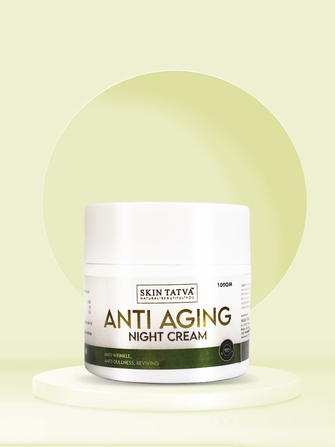 

Skin Tatva Anti Aging Face Moisturising Night Cream for Anti Wrinkle - 100 g, White