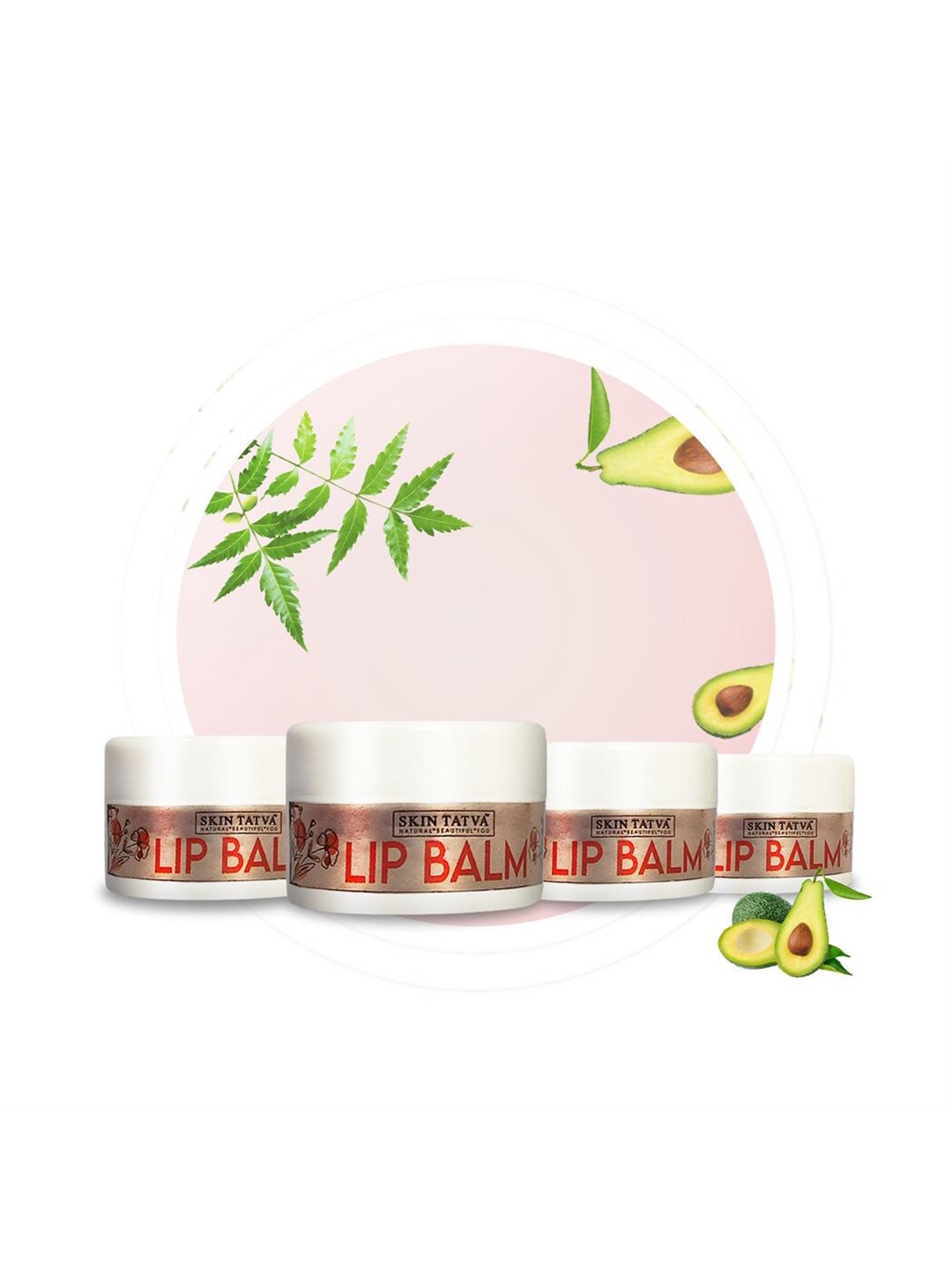 

Skin Tatva Set Of 4 Avocado Lip Balm - 15 g Each, White