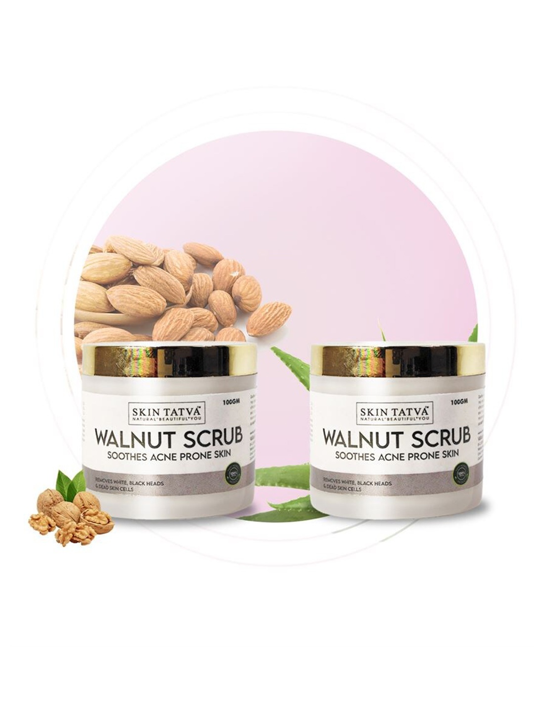 

Skin Tatva Set Of 2 Wallnut Scrub - 100gm Each, Beige
