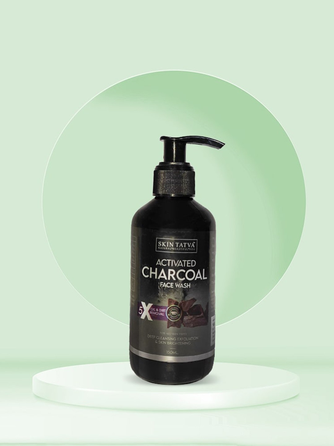

Skin Tatva Cleansing & Brightening Activated Charcoal Face Wash - 150ml, Black