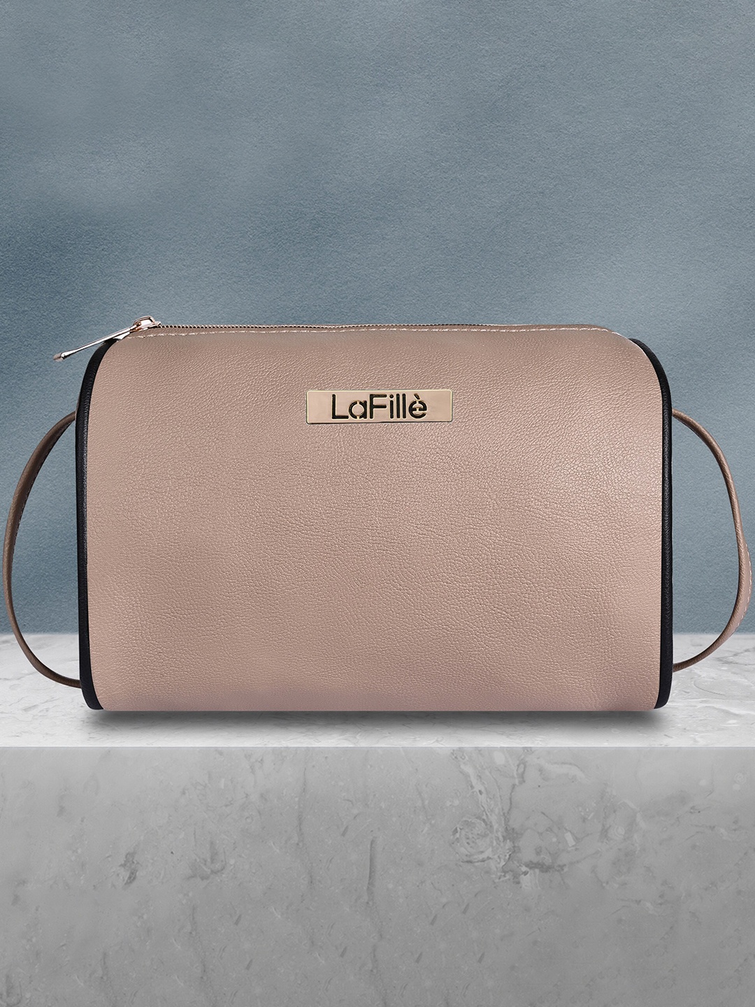 

LaFille PU Structured Sling Bag, Beige
