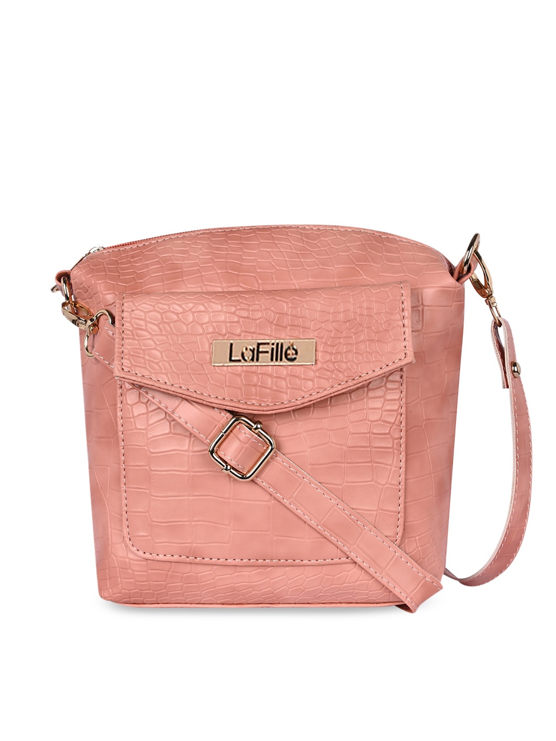 

LaFille Textured Bucket Sling Bag, Peach