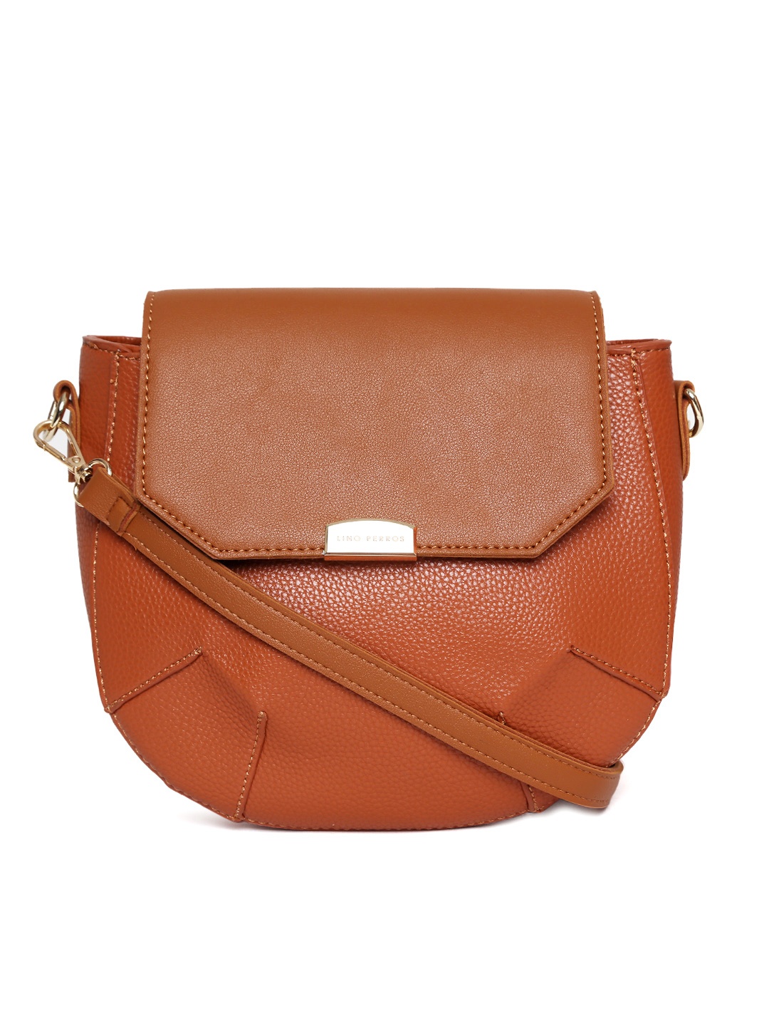 

Lino Perros Brown Solid Sling Bag