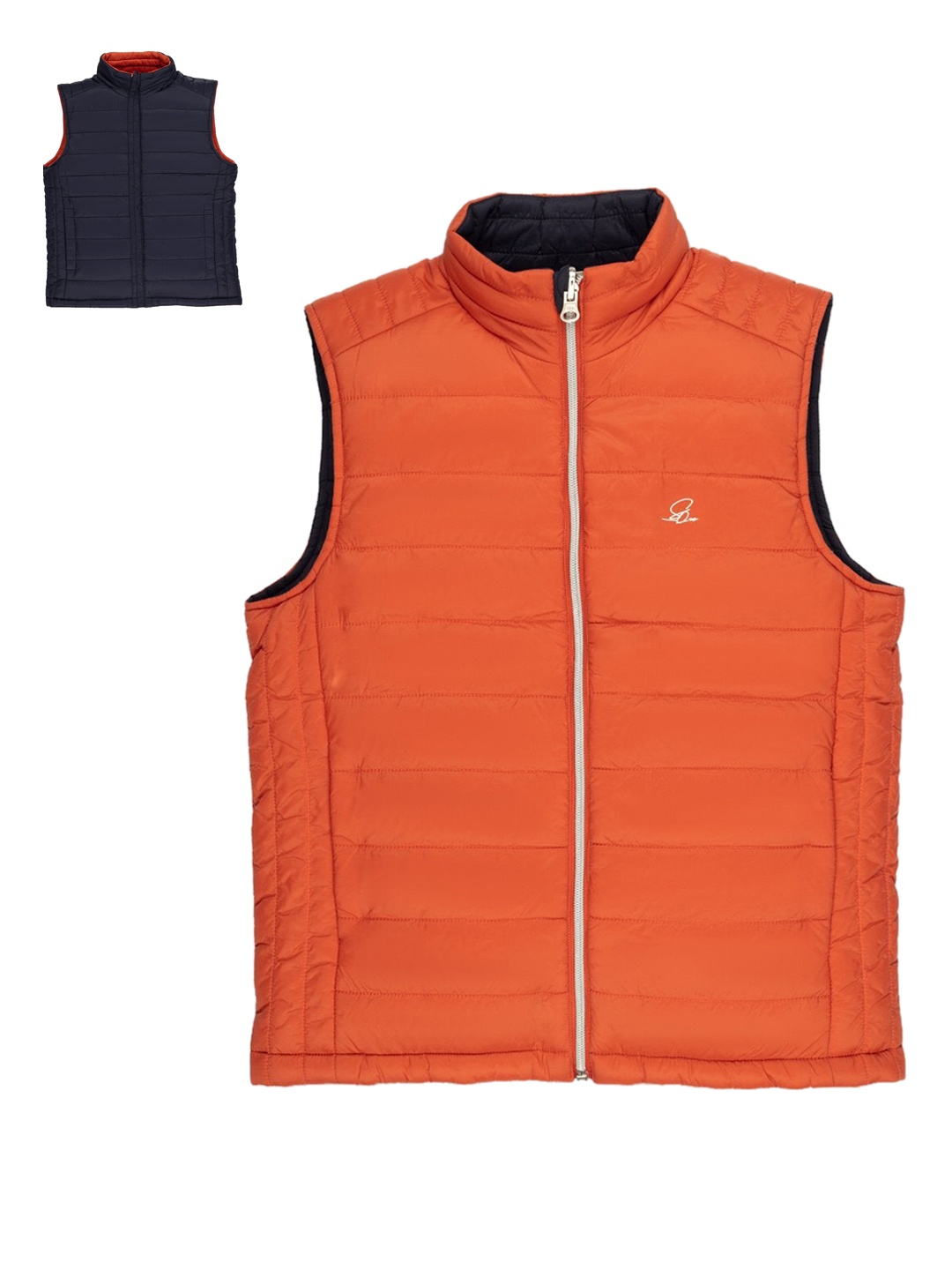 

Status Quo Boys Reversible Quilted Jacket, Orange