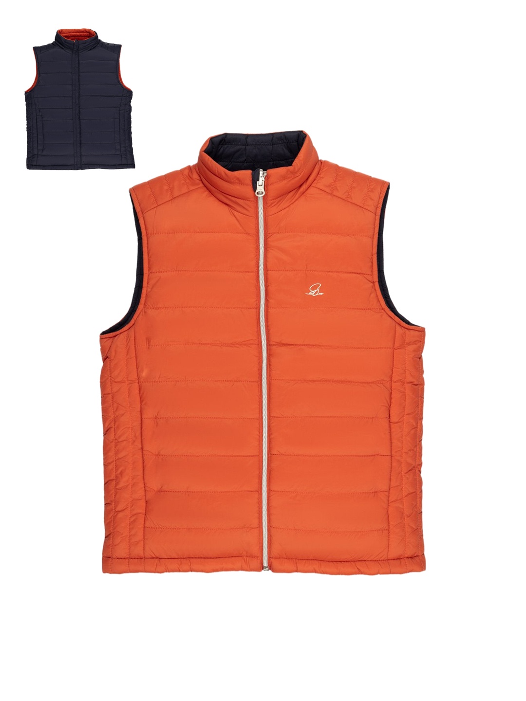 

Status Quo Boys Reversible Quilted Jacket, Orange