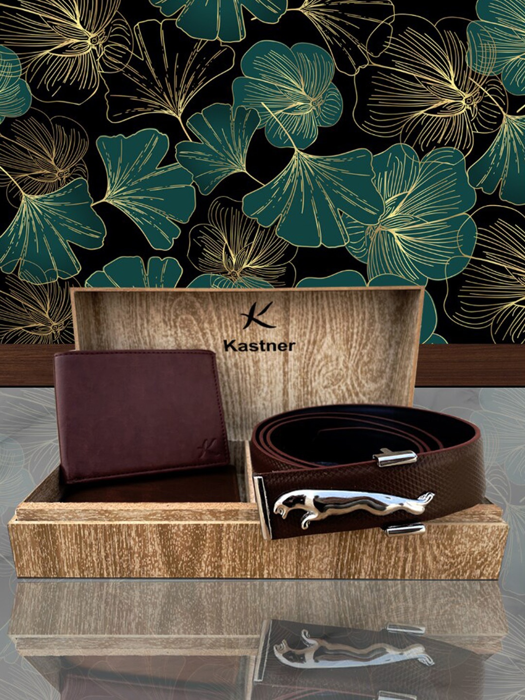 

Kastner Men Leather Belt & Wallet Accessory Gift Set, Brown