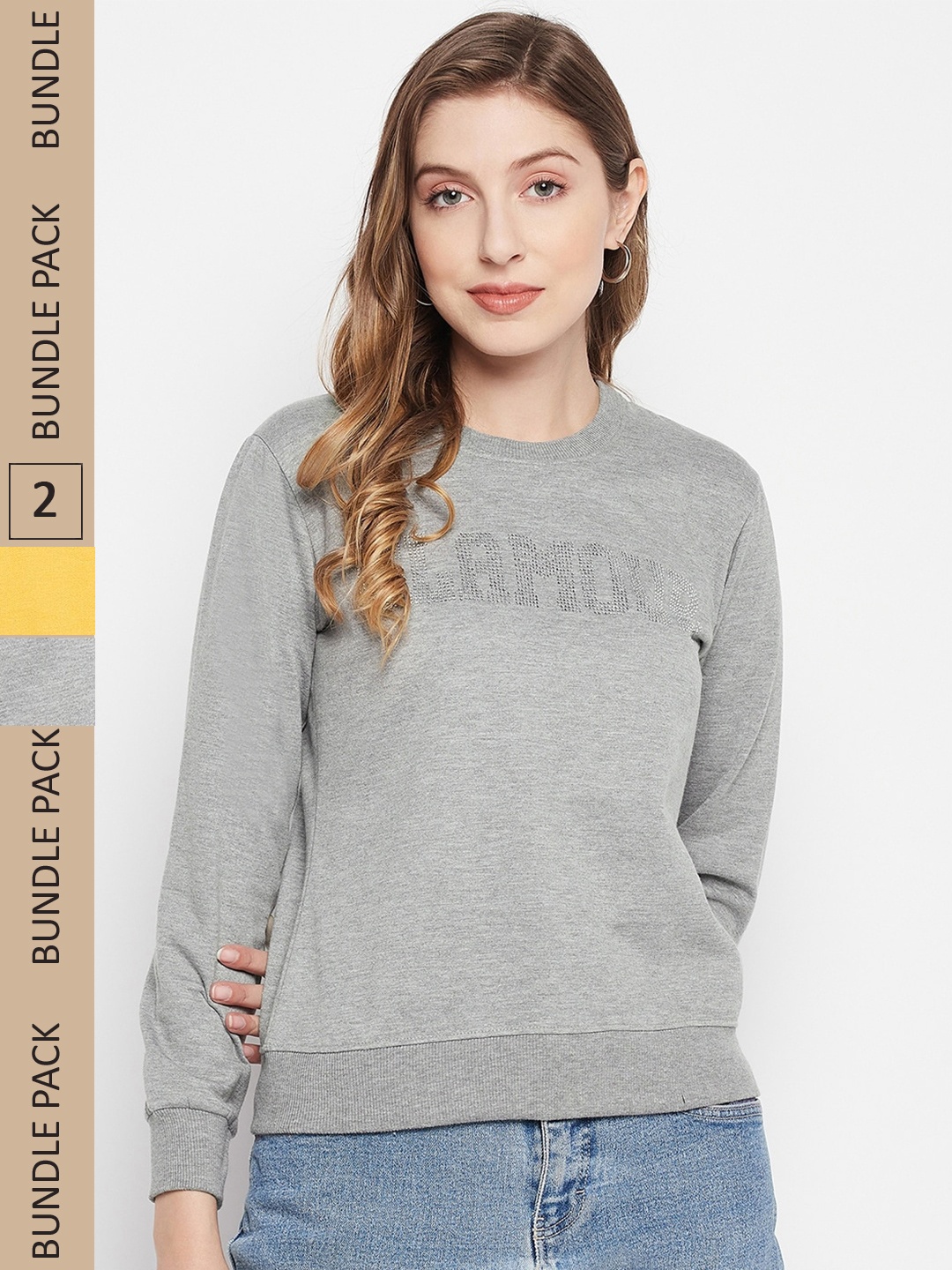 

STROP Women Pack of 2 Sweatshirts, Grey