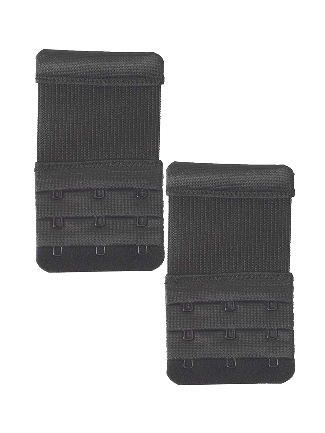 

StyFun Pack of 2 3 Hook 3 Eye Bra Extenders, Black