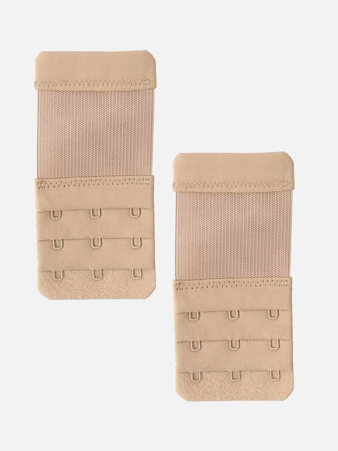 

StyFun Pack of 2 Stretchy 3 Hook 3 Eye Bra Extenders, Beige