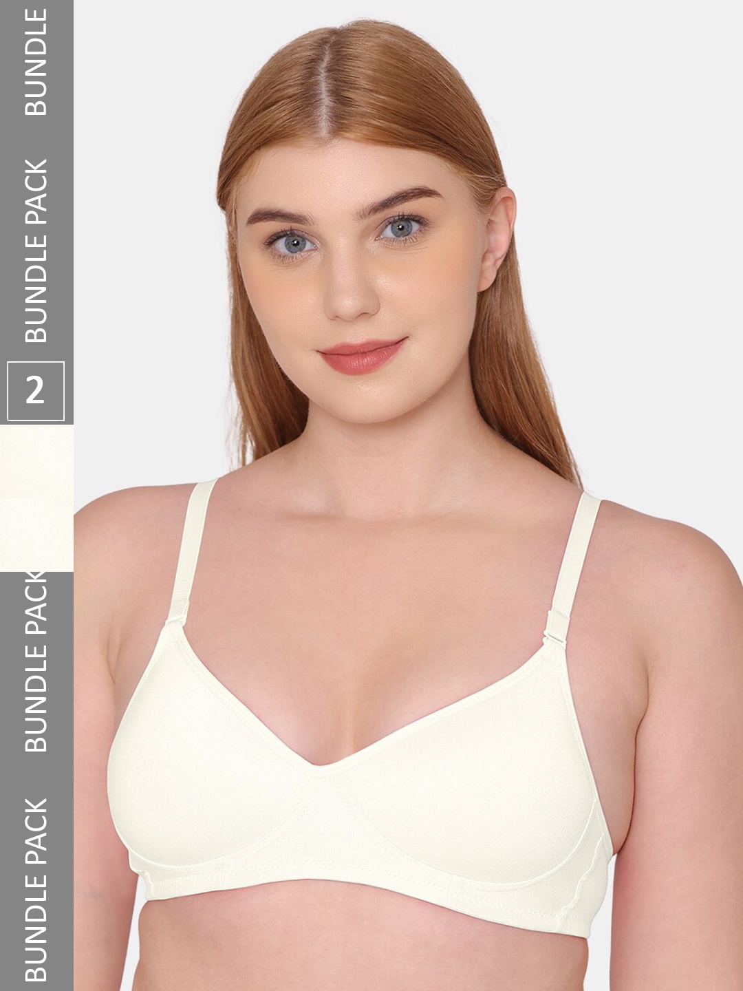 

Tweens Lightly Padded Non Wired Full Coverage Cotton Everyday Bra, Off white