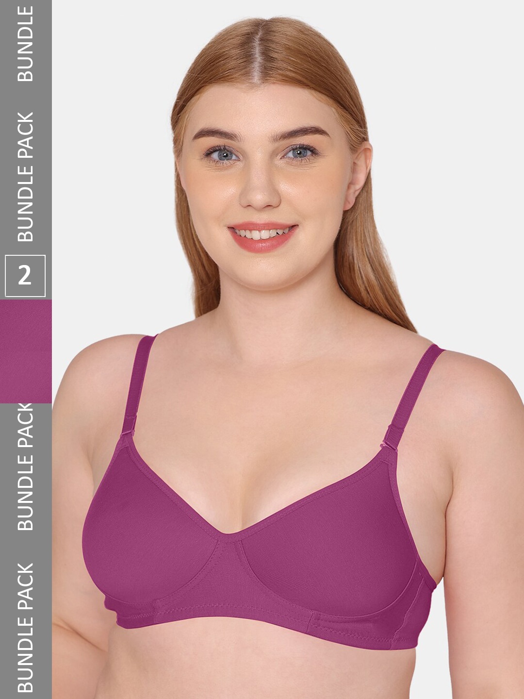 

Tweens Pack Of 2 Lightly Padded Full Coverage Cotton Everyday Bra, Magenta