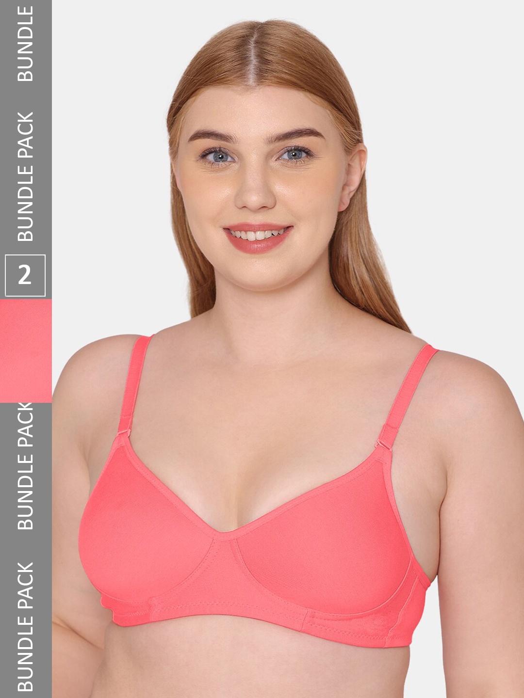 

Tweens Cotton Lightly Padded Bra, Coral