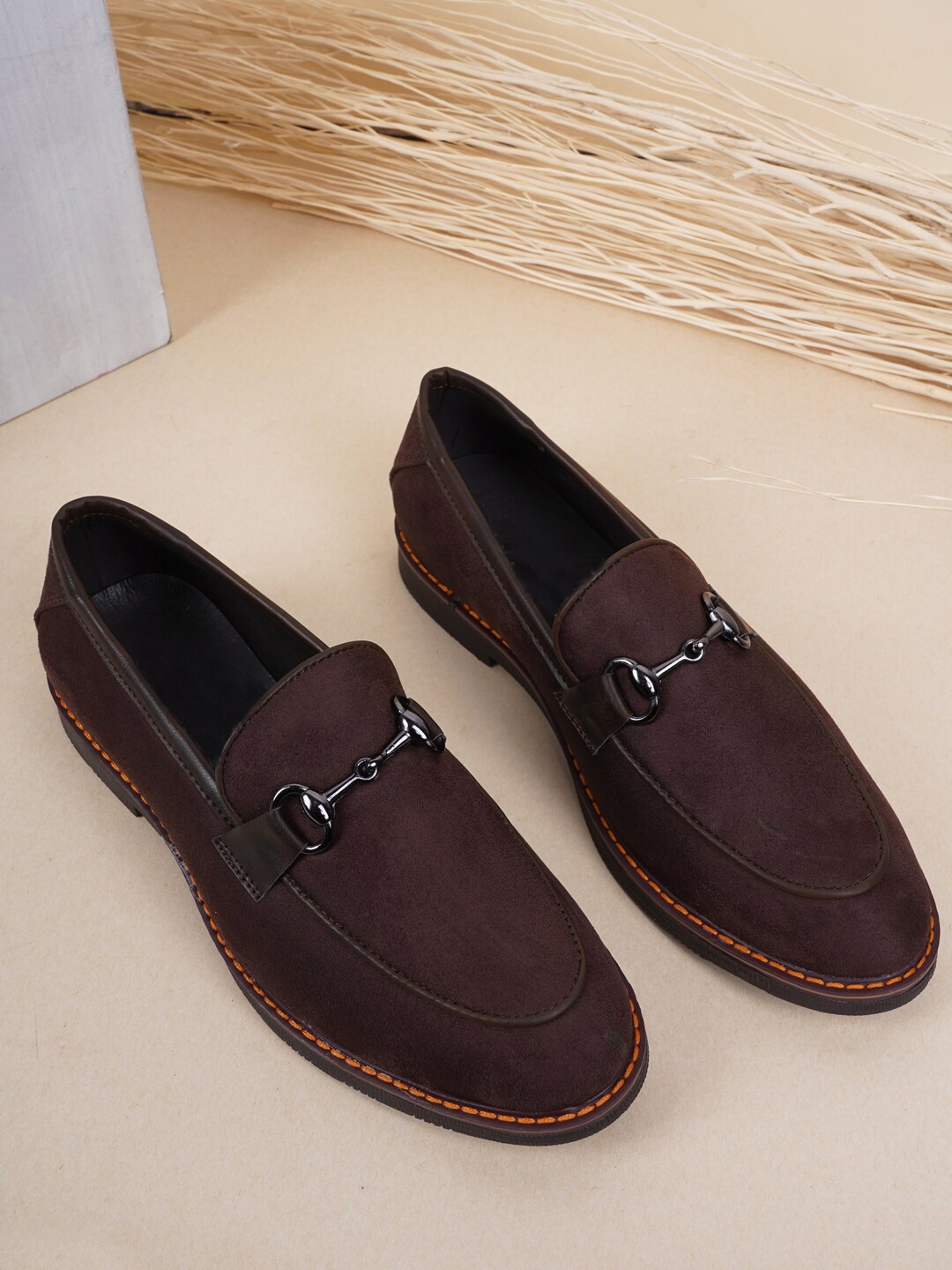 

Style Shoes Men Suede Formal Slip-On Shoes, Brown