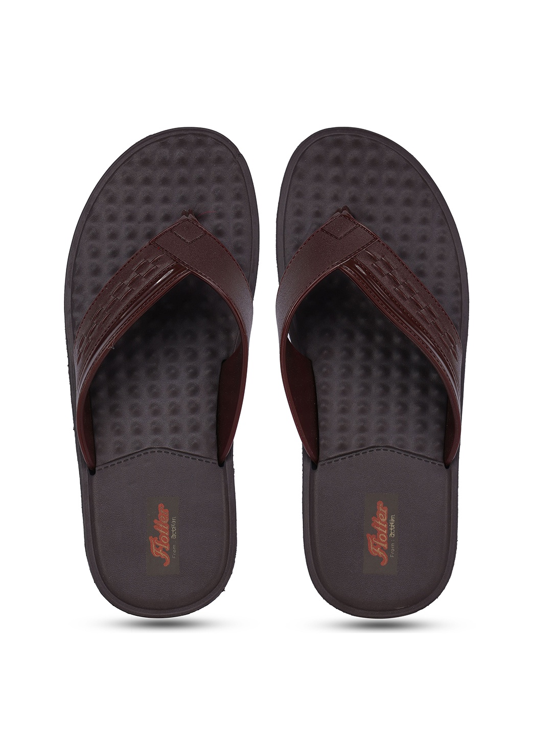 

Action Plus Men Rubber Thong Flip-Flops, Brown