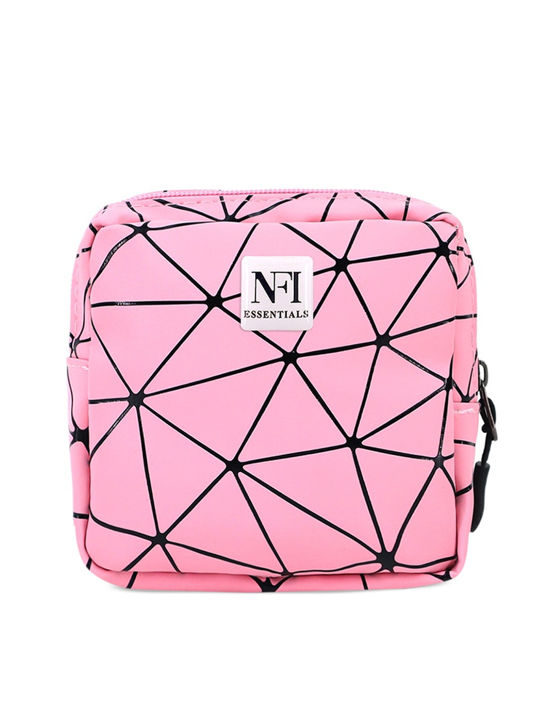 

NFI essentials Women Printed Portable Sanitary Napkin Pouch With Zipper Feminine Pad, Pink